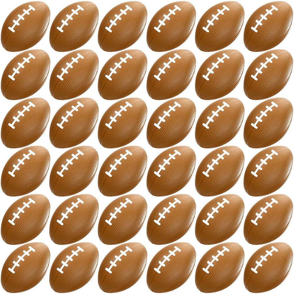 WELLVO 36 Pack Mini Foam Football 2.17" Mini Football Party Favor Stress Ball Bulk Small Foam Sports Ball for Birthday Gift Goodie Bags Stuffers