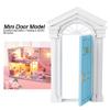 1:12 Dollhouse Wooden Door, Miniature Fairy Door for 1:12 Scale Dollhouses, Birch Wood Decoration Accessory view 3