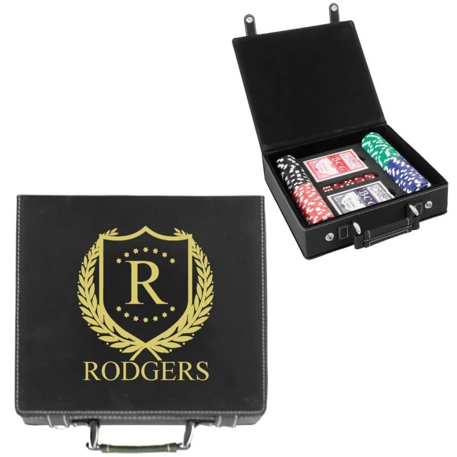Sofia's Findings Personalized Poker Chip Set - Custom Gifts for Poker Players | ShieldStar Design