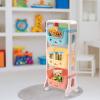 YIYIBYUS Kids Toy Box Storage Organizer 3-Tier Utility Rolling Cart with Universal Wheels, Cute Smiley Design, Doll Toys Snacks Bins Rack Shelf for Children's Rooms, Living Rooms view 2