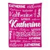 attentive Arts Personalized Blanket Custom Baby Blanket with Name Personalized Name Blanket for Adults Kids Family (Rose red, 50 x 60) view 1