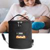 ERIQKCA Portable Car Baby Bottle Warmer, Constant Temperature Milk Heater Heating Bag, Breastmilk Fast Heating Bag with Temperature Display, Baby Bottle Warmer Bag for DC12V Vehicles (Black) view 1