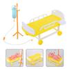 TOYANDONA Mini Hospital Bed Toy with Wheels and Guardrails Medical Playset for Kids Pretend Doctor Nurse Role Playing Educational Toy 7.87X4.13X3.81In view 2