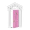SPYMINNPOO 1:12 Dollhouse Wooden Door, Miniature Little Mini Fairy Wood Birch Door Doll House Decoration Accessory Cargostrap Doll House(? view 1