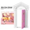 SPYMINNPOO 1:12 Dollhouse Wooden Door, Miniature Little Mini Fairy Wood Birch Door Doll House Decoration Accessory Cargostrap Doll House(? view 2