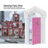 SPYMINNPOO 1:12 Dollhouse Wooden Door, Miniature Little Mini Fairy Wood Birch Door Doll House Decoration Accessory Cargostrap Doll House(? view 3