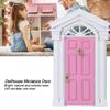 SPYMINNPOO 1:12 Dollhouse Wooden Door, Miniature Little Mini Fairy Wood Birch Door Doll House Decoration Accessory Cargostrap Doll House(? view 4
