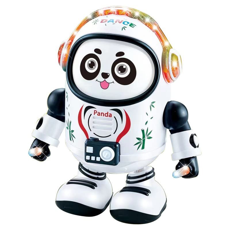 Robot Panda Dancing Walking Electric Dancing Toy Space Panda Decorations with Music Play Interactive Singing Toy for Home Xmas Gift
