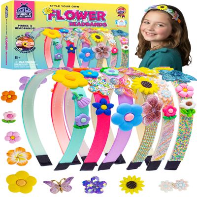 PURPLE LADYBUG DIY Headbands for Girls - Headband Making Kit, Decorative Craft Activity Set, Gift for Ages 6-9 Years Old, Valentines Day Gifts for Girls