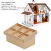 Dollhouse Vegetable Fruit Stand, Exquisite Birch Portable Beautiful Miniature Vegetable Fruit Stand for 112 Doll House (Wood Color) view 3