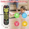 iKOIHO Baby Remote Control Toy, Realistic Toddler TV Remote Toy with Light Sound Kid Learning Education Musical Toys with English French Spanish Infant Gift for Boys Girls 6M+ (Black) view 4