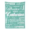 attentive Arts Personalized Blanket Custom Baby Blanket with Name Personalized Name Blanket for Adults Kids Family (Light Green, 50 x 60) view 1