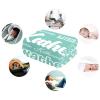 attentive Arts Personalized Blanket Custom Baby Blanket with Name Personalized Name Blanket for Adults Kids Family (Light Green, 50 x 60) view 3
