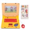 Laptop Plastic Kids Learning Laptop Educational LED Music Electronic Cognitive Development Simulation Computer Toy for Children (Yellow Retractable ) view 1