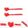 INOOMP 2pcs Heart-Shaped Maker Clips Plastic Outdoor Clamps for Keep Hands Warm and Clean for Boys and Girls Ages and up view 3