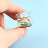 1: 12 Miniature Glass Fish Tank Bowl, Miniature Aquarium Ornament, Mini Fish Tank Desktop Landscape Ornaments(Round) view 3