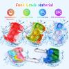 Dinosaur Party Favors Dinosaur Keychains Kids Party Favors Fidget Toys Bulk 30 Pack Mini Pop Fidget Keychain Its, Dino Favors for Kids 4-8 Children Mini Supplies It Small Birthday Decorations Trinkets view 3