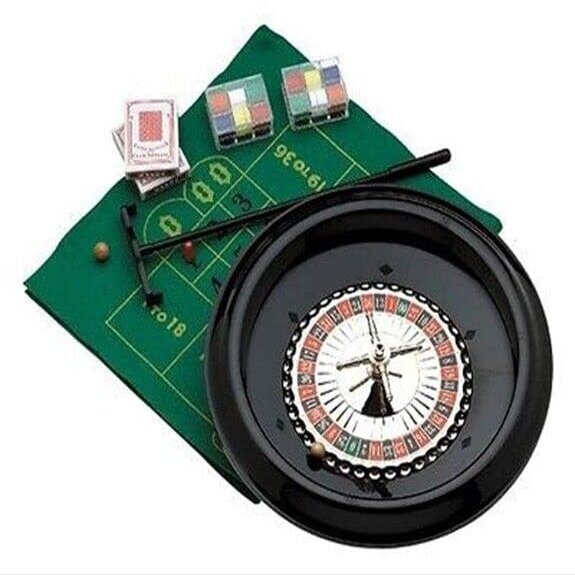 ARC-POWER for 10" Plastic Home Roulette Casino Wheel Game Set Kit with Felt Layout Roulete