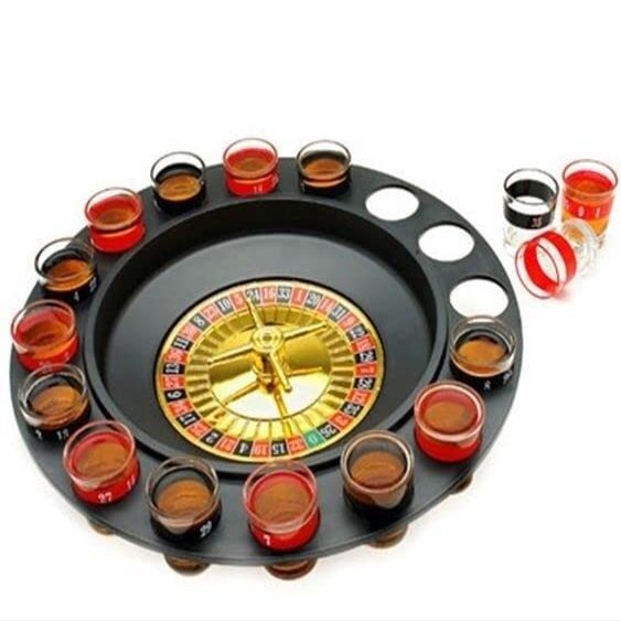 ARC-POWER for 12" Drinking Roulette Wheel Game Kit Roulete Spinning with Shot Glass Set