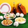 200 Pcs Baseball Paper Plates 9'' and 7'' Disposable Baseball Party Plates Baseball Serving Trays Baseball Snack Platter for Baseball Game Day Theme Birthday Decorations Supplies Family Dinner view 4
