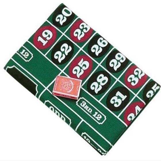 ARC-POWER for 72" x 36" Casino Roulette Wheel Felt Layout Game for Home Table Blackjack