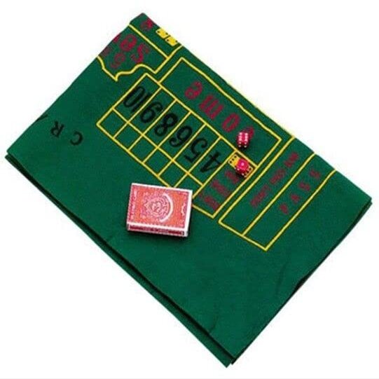 ARC-POWER for 36" x 24" Craps Dice Felt Layout Game for Home Table Craps Blackjack Black Jack