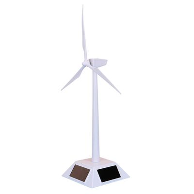 Solar Windmill Toy, White Mini Desktop Solar Powered Windmill Model Home Decor Ornament Science Teaching Tool
