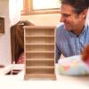 HANABASS 1 12 Scale Dollhouse Miniature Bookshelf Storage Shelf Wooden Dollhouse Furniture Accessory for Doll House Decor and DIY Micro Landscape view 4