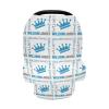 Personalized Prince Crown Baby Car Seat Covers with Name, Custom Monogram Nursing Cover Breastfeeding for Babies, Carseat Canopy for Boys, Infant Stroller Cover, Breathable Carseats Cover view 3