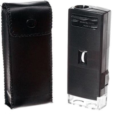 for Illuminated Lighted Handheld Mini Tiny Pocket Small Magnifier Microscope Tool