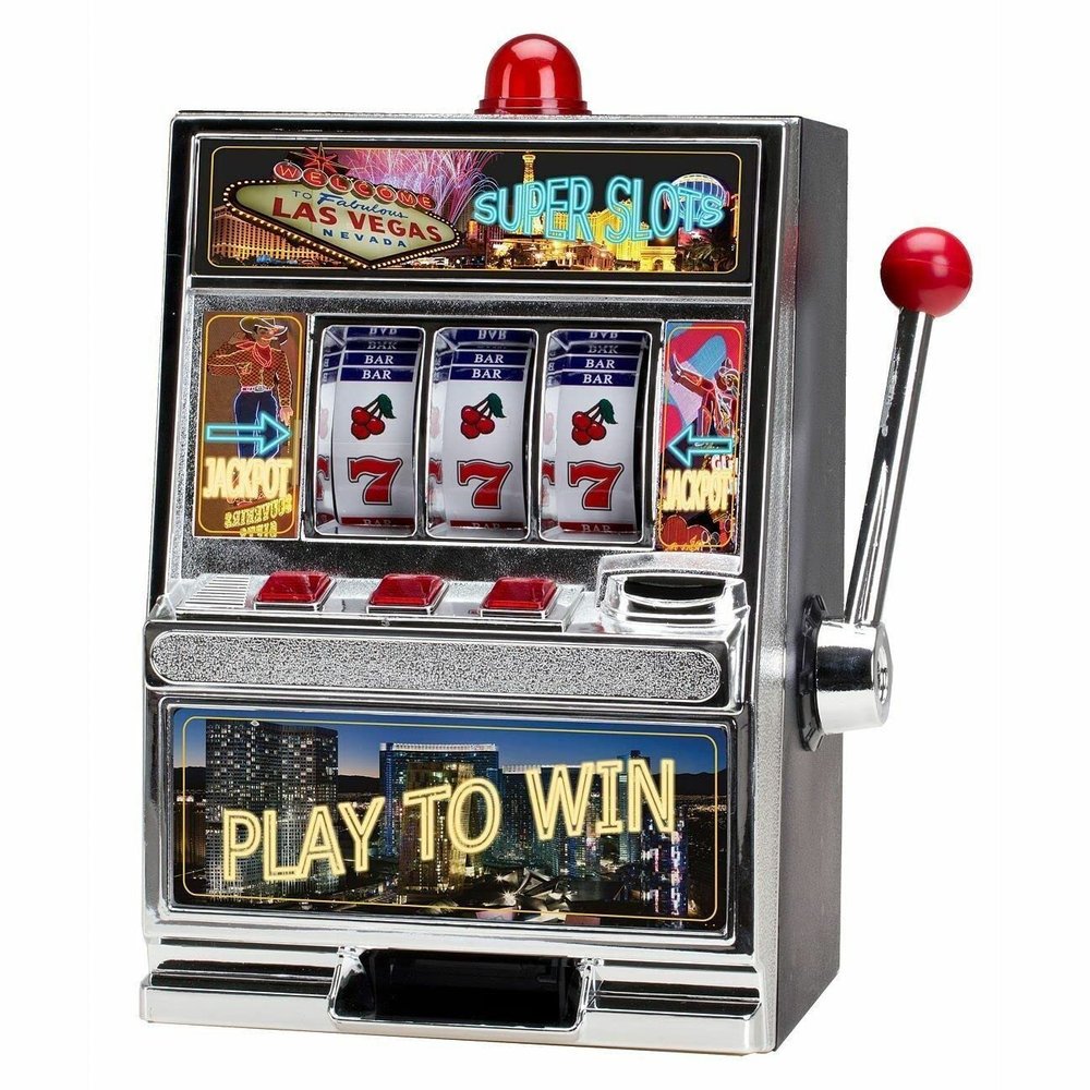 for Mini Home Slot Machine Las Vegas Style Casino Coin Bank with Winning Light