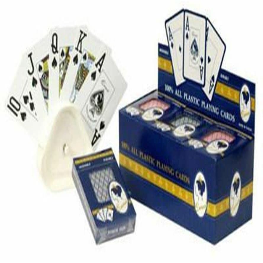 ARC-POWER for 12 Pack Plastic Coated Deck of Big Large Giant Number Casino Poker Playing Cards