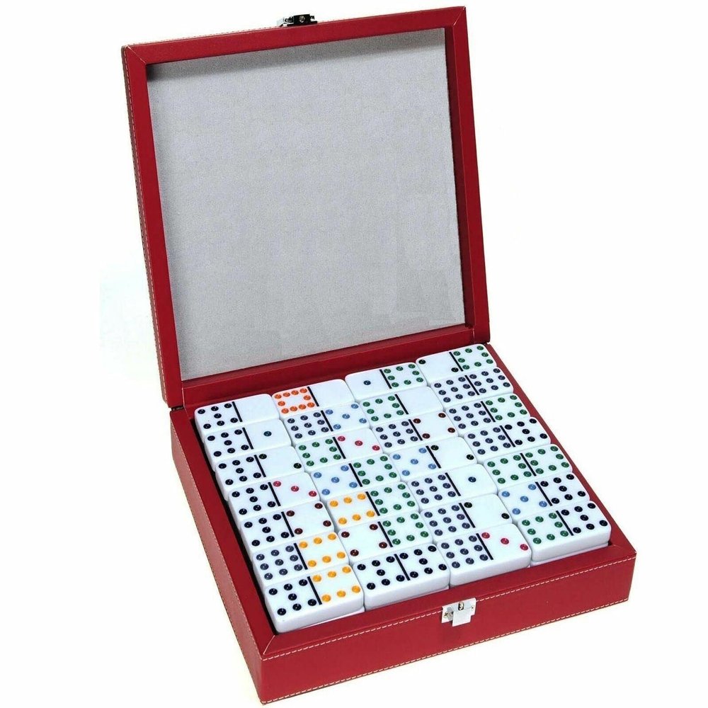 ARC-POWER for Dominoes Double 12 Professional Size Color Dot White Tile Luxury Edition