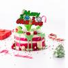 1Pcs Red Green Glitter Merry Christmas Cake Topper Christmas Tree Snowflake Cake Picks Merry Xmas Theme Happy New Year Party Decorations Supplies view 4