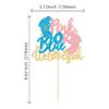 1Pcs Pink or Blue We Love You Cake Topper Winter Gender Reveal Cake Topper Snowflake Gender Reveal Cake Decoration for Winter Baby Shower Decorations view 2