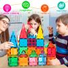 Mruikeny Magnetic Tiles Building Blocks for 3 4 5 6 7 8+ Years Old Boys Girls Colorful Magnet Stacking Toys Birthday Gift for Toddlers STEM Preschool Educational Construction Tiles Set view 3