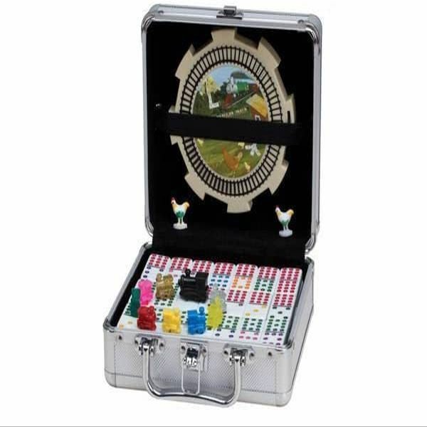 ARC-POWER for Dominoes Double 12 Pro Color Dots Mexican Train & Chicken Domino Game Set