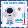 Meooeck Astronaut Piata 14.5 x 12.2 x 2.95 Inch Outer Space Party Decorations Space Themed Party Supplies with Plastic Stick Paper Blindfold Confetti for Birthday Kids Boys Girls Decoration view 2