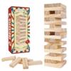 GOTHINK Tumble Tower Game for Kids and Adults, 54pcs Wooden Board Stacking Game for Family Games Night, Classical Wood Blocks Game, Standard Size view 1