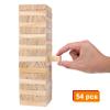 GOTHINK Tumble Tower Game for Kids and Adults, 54pcs Wooden Board Stacking Game for Family Games Night, Classical Wood Blocks Game, Standard Size view 3