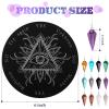 Meooeck 24 Pcs Crystal Pendulums Board Bulk Set 12 Wood Pendulum Board 6 Inches and 12 Dowsing Gemstone Pendants Divination Communication Tools for Beginners Witchcraft Altar Supplies, White and Black view 2