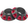 2Pcs HIRCQOO 1/10 RC Wing Buttons RC Metal Rear Wing Buttons Gasket OD 11mm Compatible with HPI HSP Redcat Traxxas Axial 1/10 RC Off Road Truck Buggy Racing Car (Red) view 1