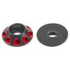 2Pcs HIRCQOO 1/10 RC Wing Buttons RC Metal Rear Wing Buttons Gasket OD 11mm Compatible with HPI HSP Redcat Traxxas Axial 1/10 RC Off Road Truck Buggy Racing Car (Red) view 3