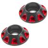 2Pcs HIRCQOO 1/10 RC Wing Buttons RC Metal Rear Wing Buttons Gasket OD 11mm Compatible with HPI HSP Redcat Traxxas Axial 1/10 RC Off Road Truck Buggy Racing Car (Red) view 4