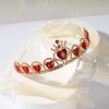 Descendant Queen of Hearts Costume Descendant 4 Gold Tiara Jewelry Set Rise of Red Cosplay for Girls Teen Halloween view 3