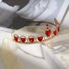Descendant Queen of Hearts Costume Descendant 4 Gold Tiara Jewelry Set Rise of Red Cosplay for Girls Teen Halloween view 4