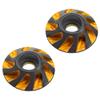 2Pcs HIRCQOO 1/8 RC Wing Buttons RC Metal Rear Wing Buttons Gasket OD 15mm Compatible with HPI HSP Redcat Traxxas Axial Himoto 1/8 RC Off Road Truck Buggy Racing Car (Yellow) view 4