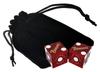 Cyber-Deals Rattan Craps Dealer Dice Stick 36" Inch + Selected Las Vegas Casino Authentic Dice Pair + Dice Pouch Bundle (Binion's (Dark Red Polished)) view 3