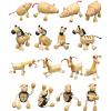 14 Pack Bendable Wooden Animal Toys, Smooth Natural Wood Zoo Farm Jungle Safari Animals Figures, Preschool Learning & Education Toys for Toddlers Kids view 4