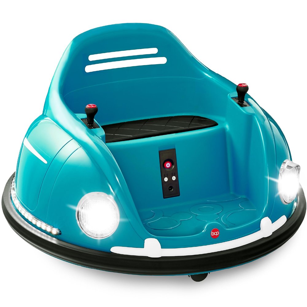 Best Choice Products 6V Electric Kids Ride On Bumpin Bumper Car, 1.5 - 6 Years Old, Parent Remote Control, 360 Degree Spin, Lights, Sounds - Blue